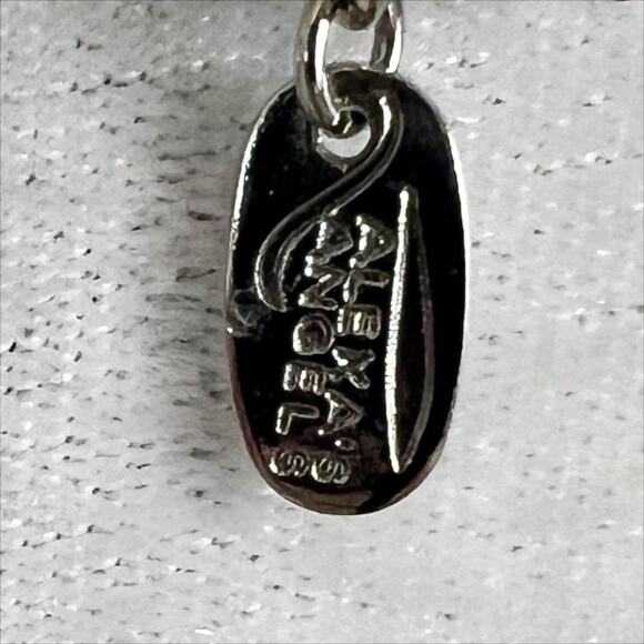 Alexa's Angels Leather Necklace with Hammered Silver Tone Heart Pendant - Picture 5 of 5